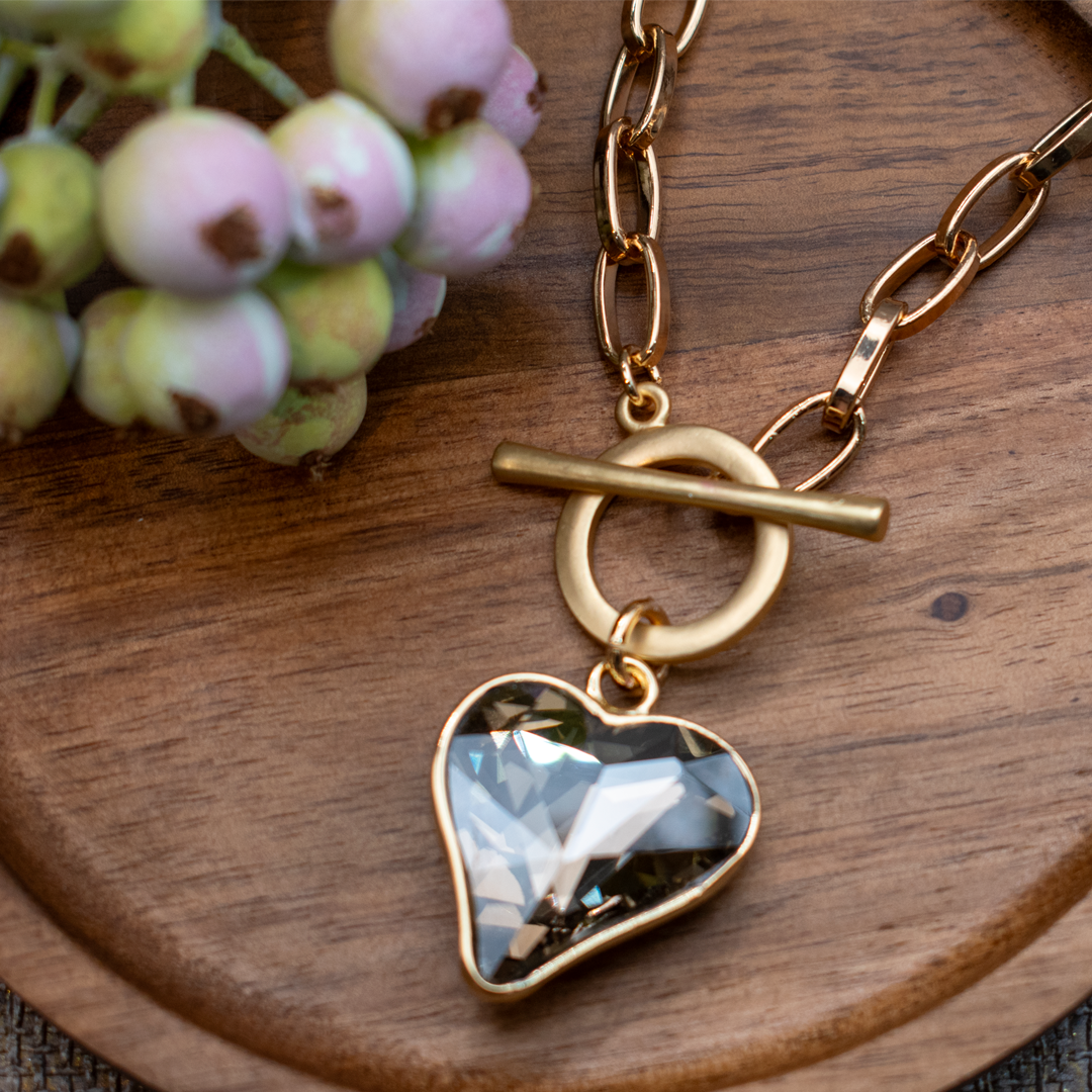 Collar Corazón Asimetrico