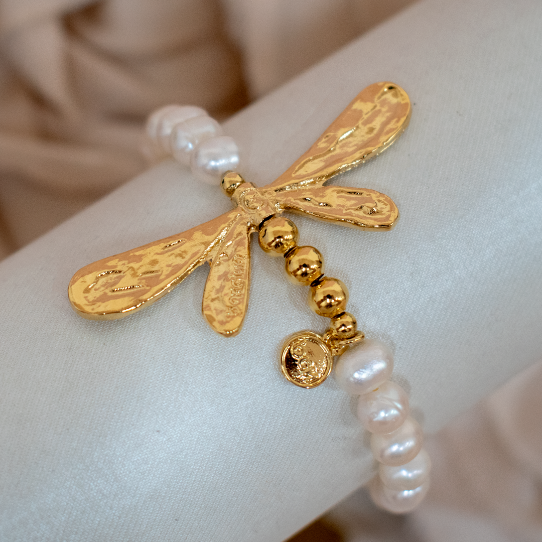 Pulsera Libélula Perla