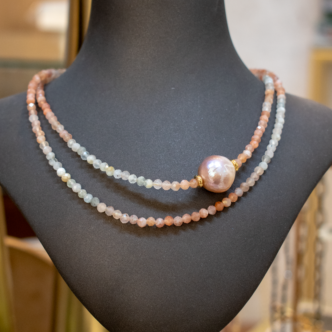 Collar Corindon Perla Russe