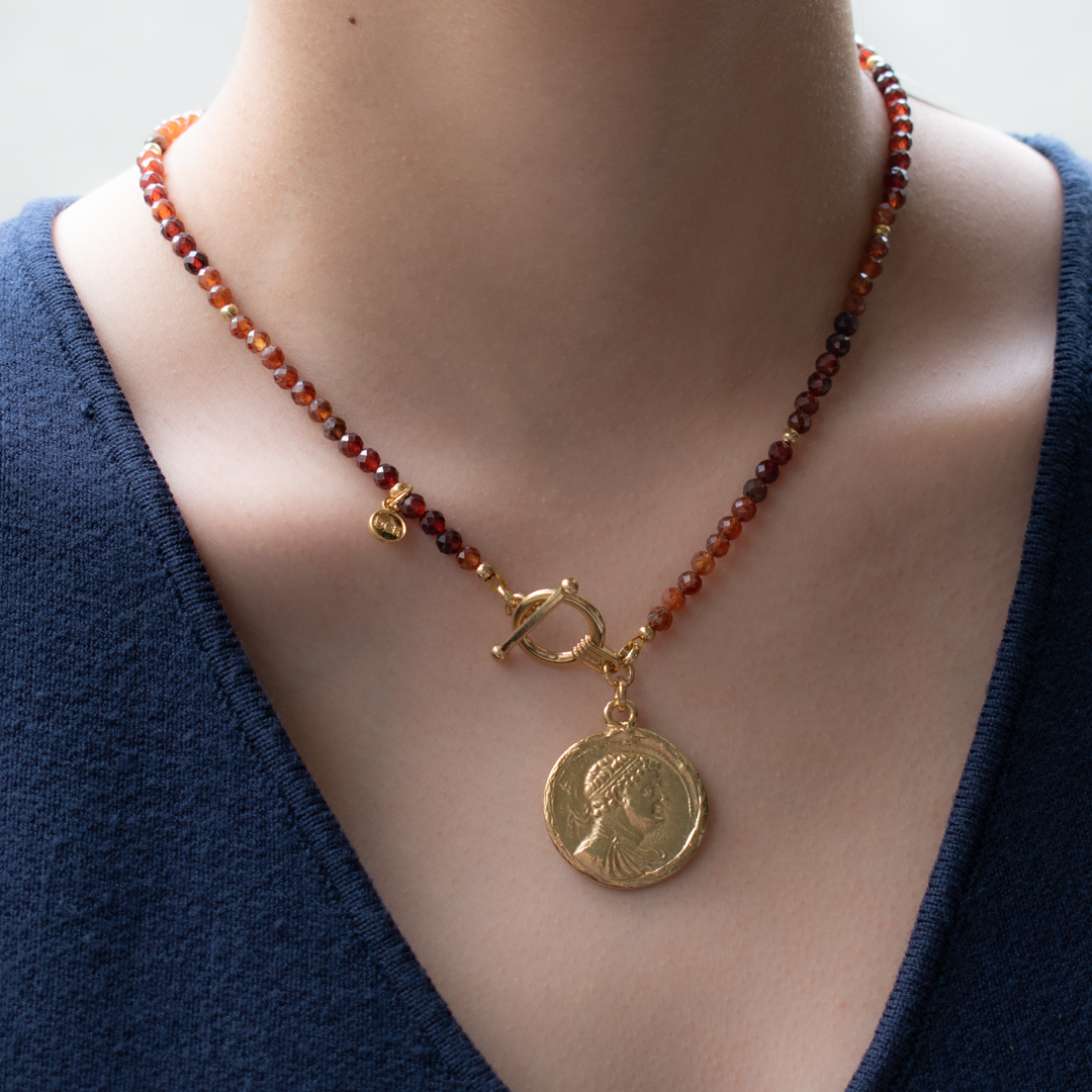 Collar Kunzita Moneda