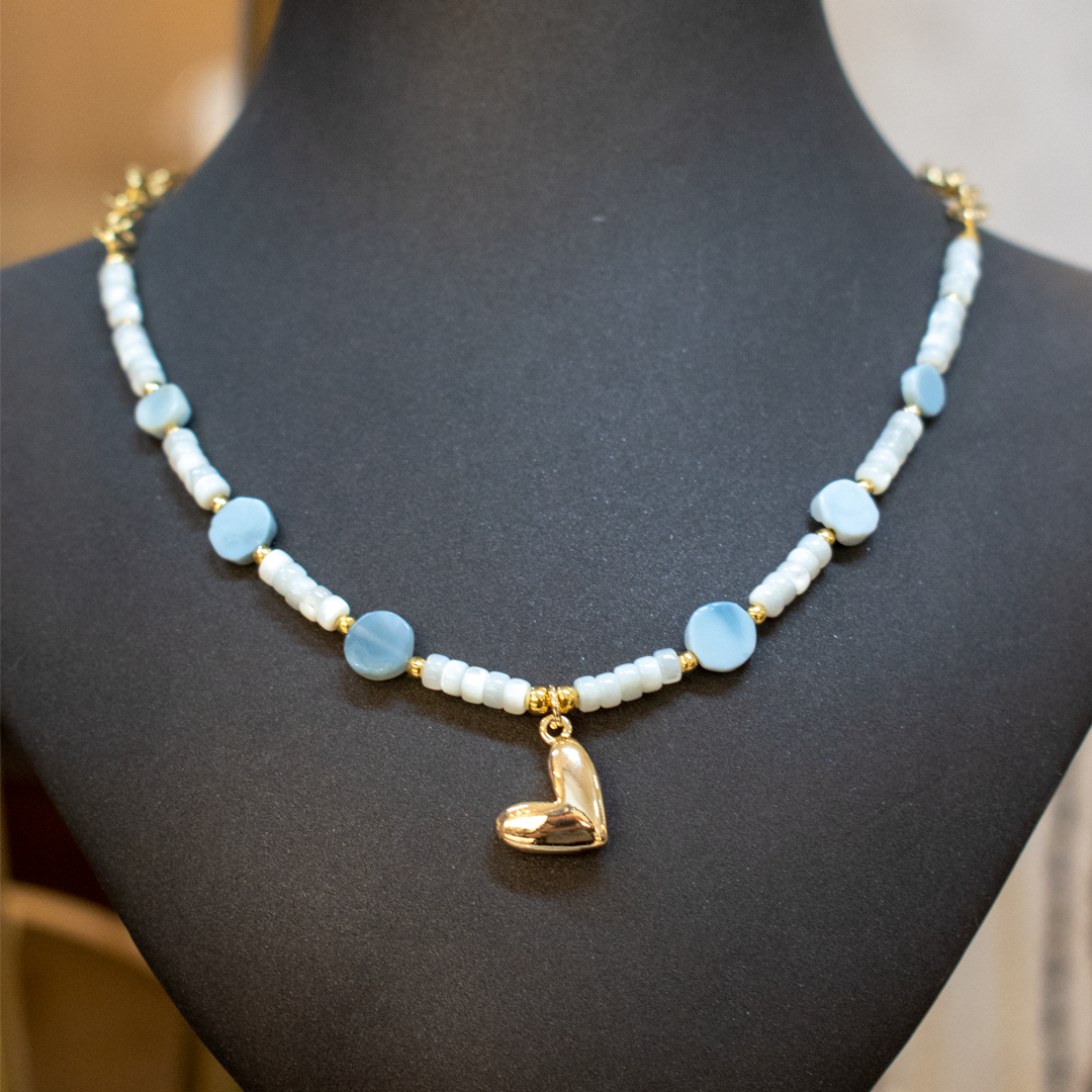 Collar Media Cadena Opalo