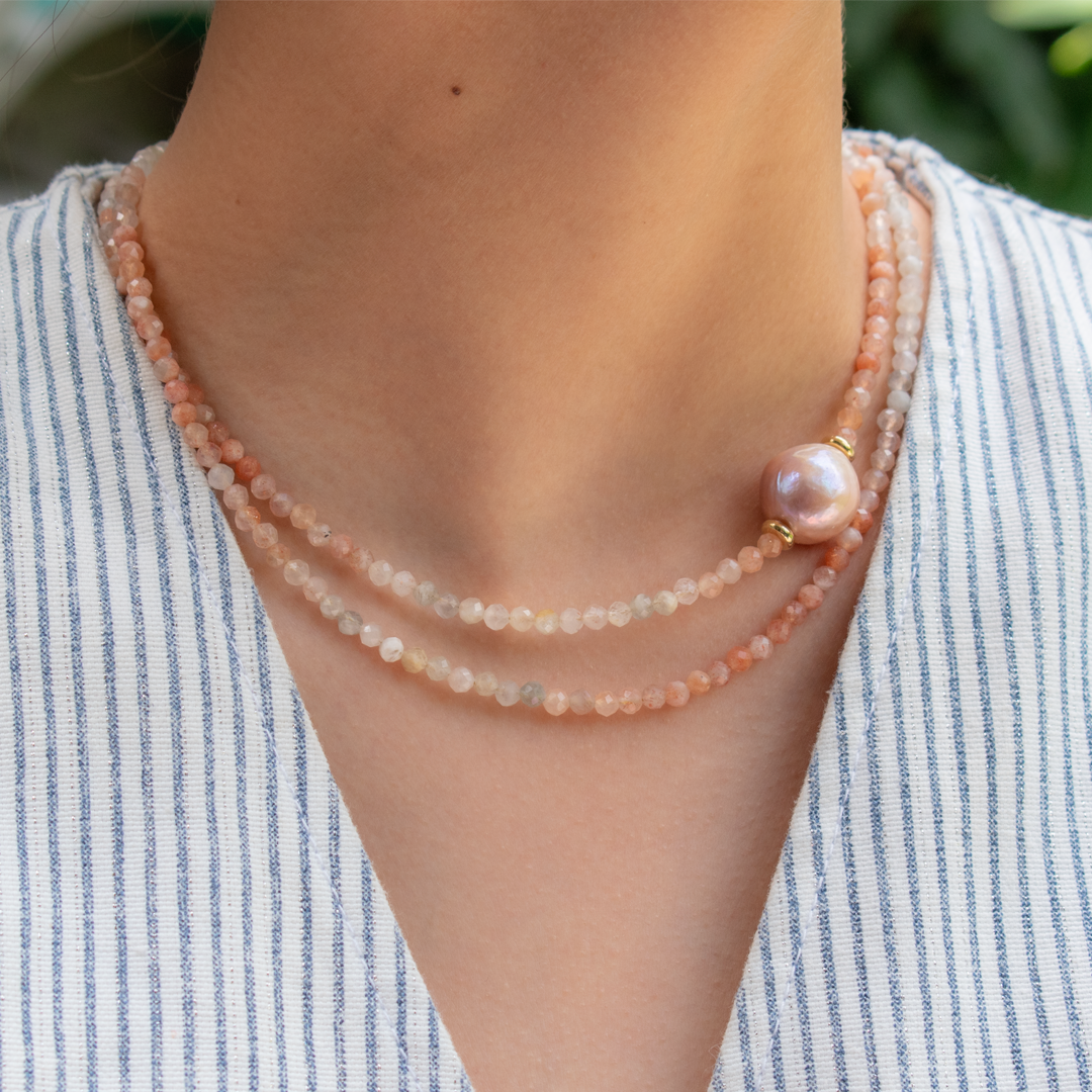 Collar Corindon Perla Russe