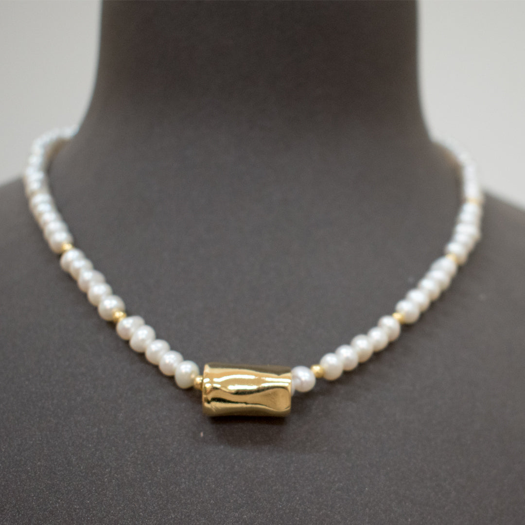 Collar Perlas Cilindro