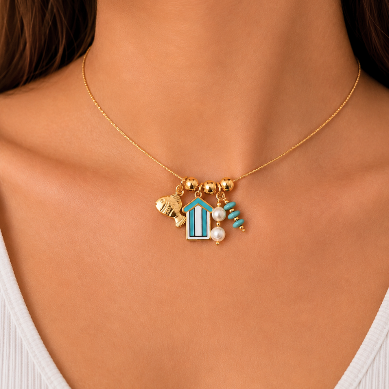 Collar aro casita griego