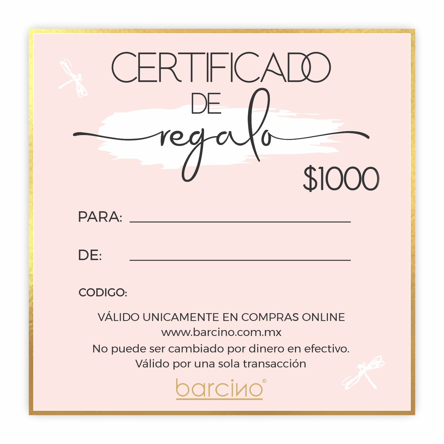 Barcino Certificado de Regalo