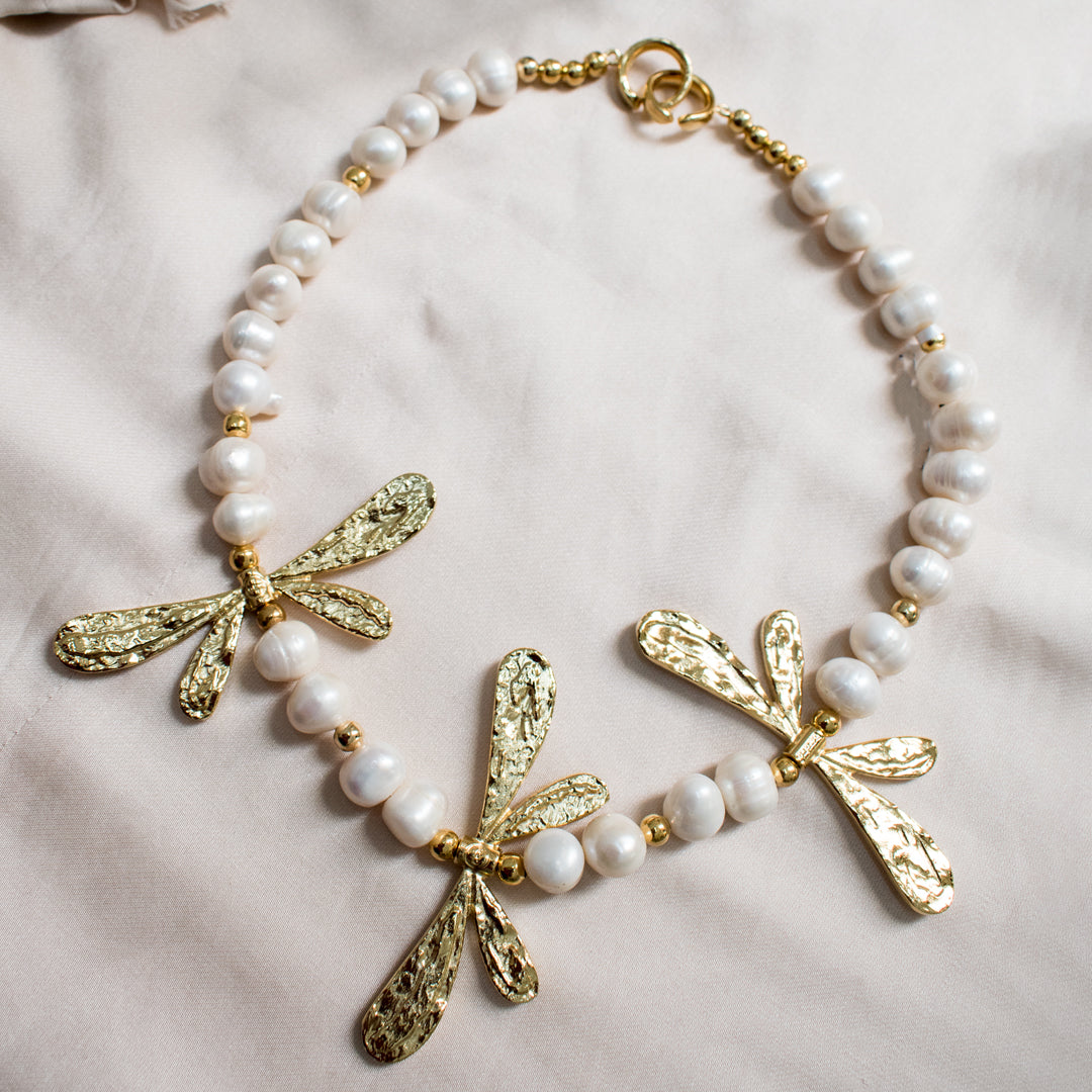 Collar Tres libélulas