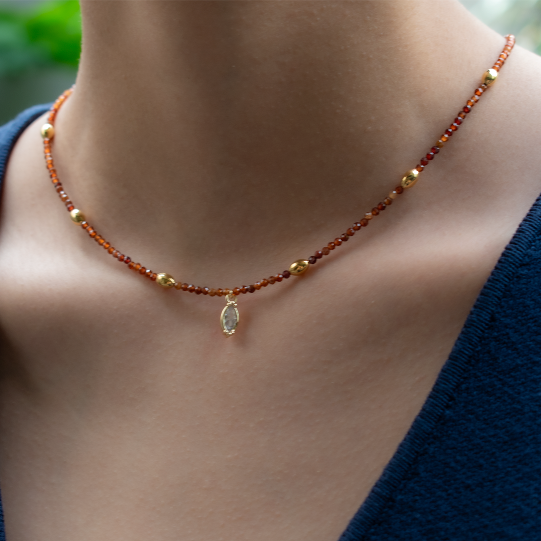 Collar Circonia Ambar