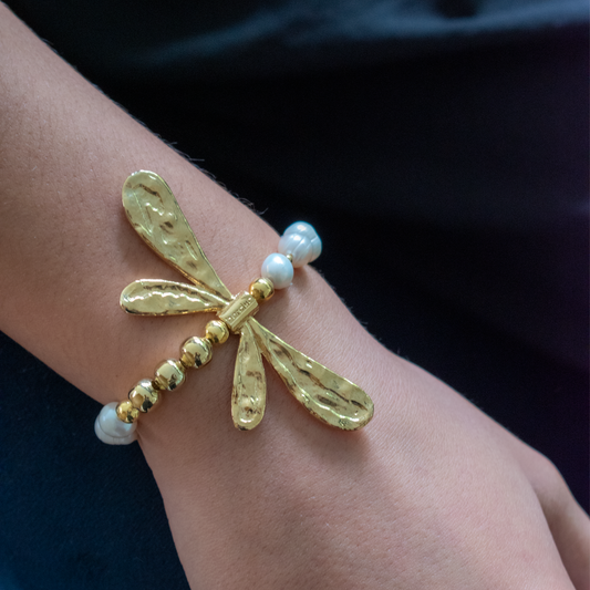 Pulsera Libélula Perla