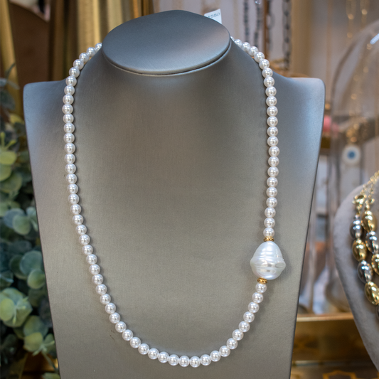 Collar Molts Petons Perlas