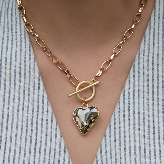 Collar Corazón Asimetrico