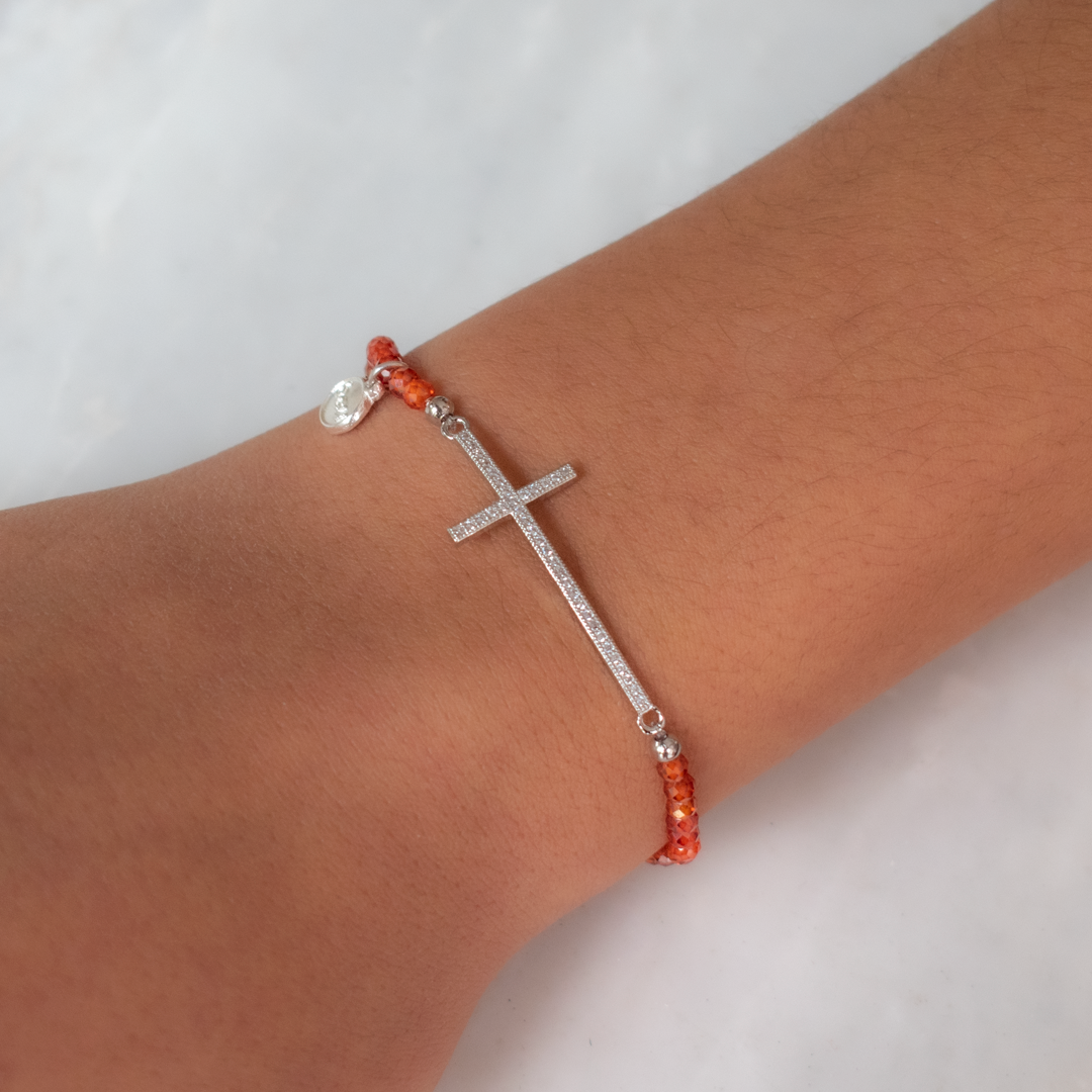 Pulsera Circonia Cruz