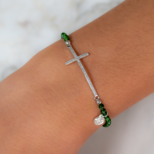 Pulsera Circonia Cruz