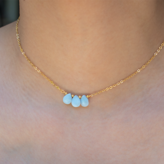 Collar 3 Gotas Azul