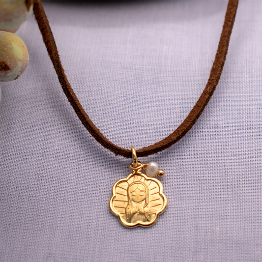 Collar Cucamona VC Flor Piel