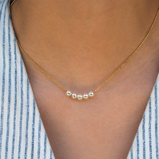 Collar Catalina Bola Plata