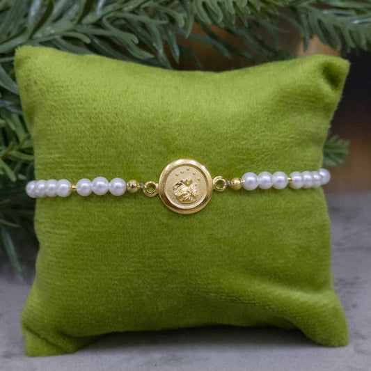 Pulsera Virgen Desatanudos Perla