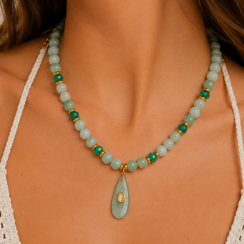 Collar Jade Fluorita