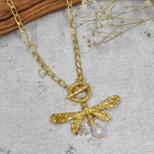Collar Libélula Perla